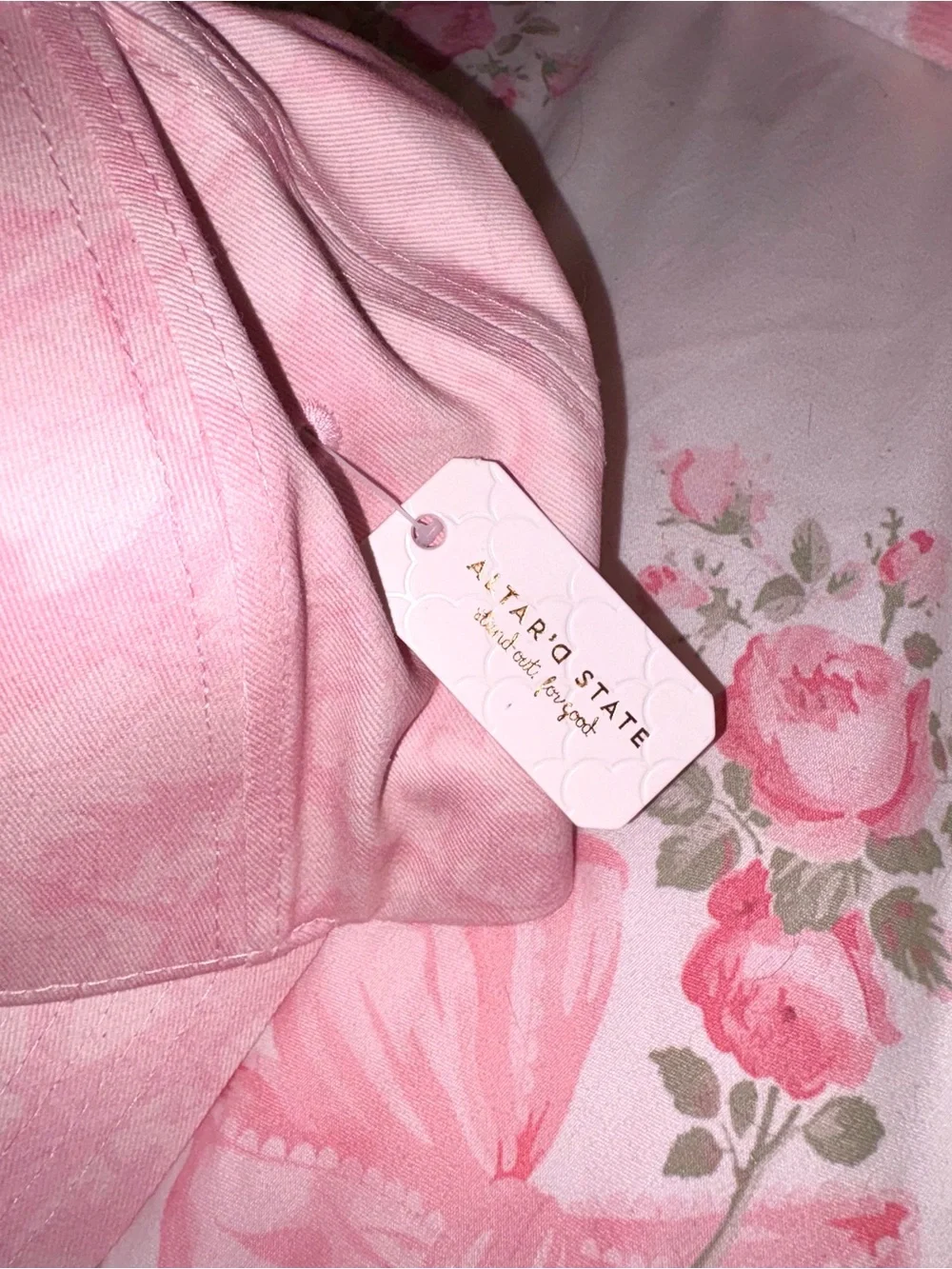 Altar'd State Soft Pink Embroidered Cap